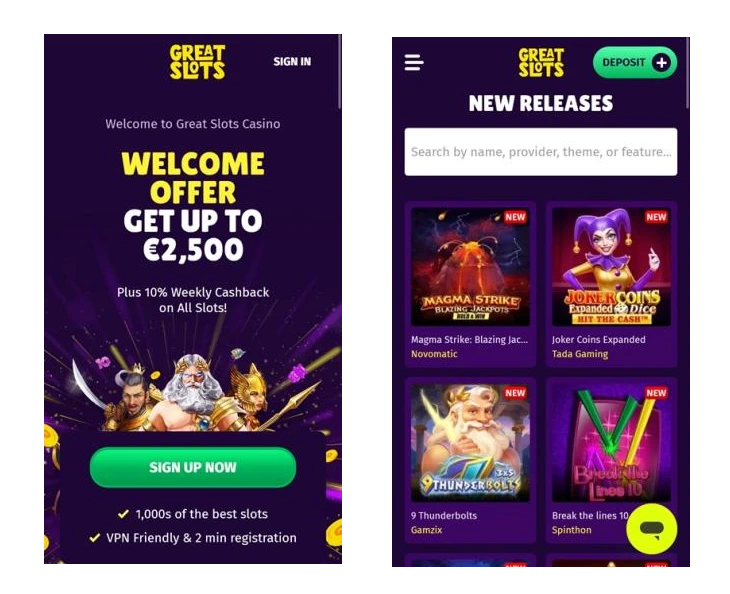 great slots casino mobile version